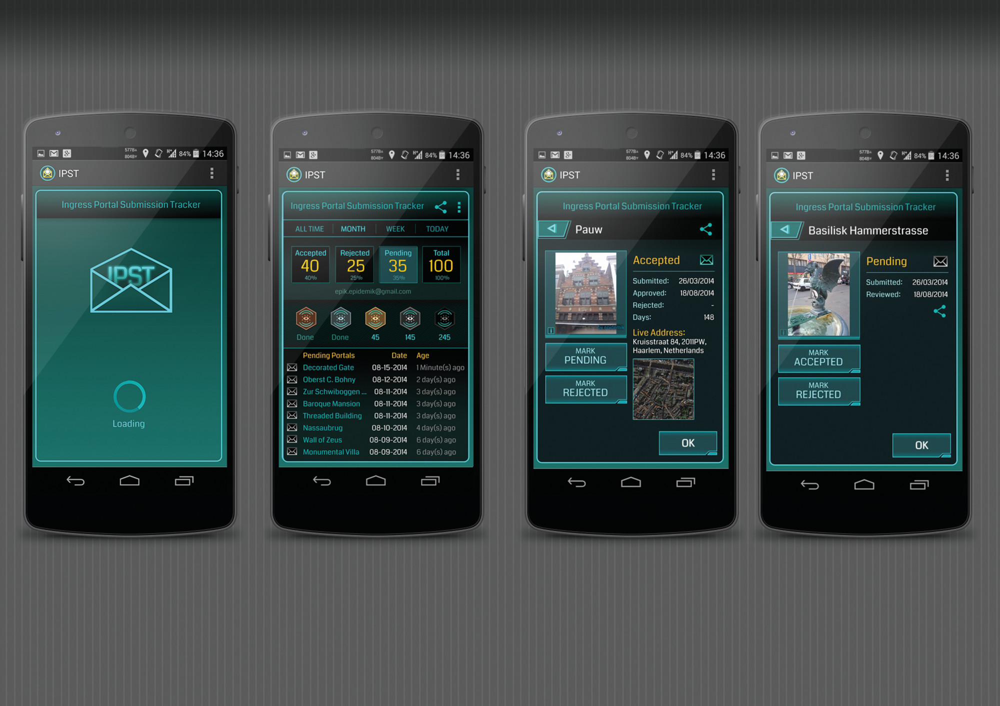 Ingress Portal Submission Tracker